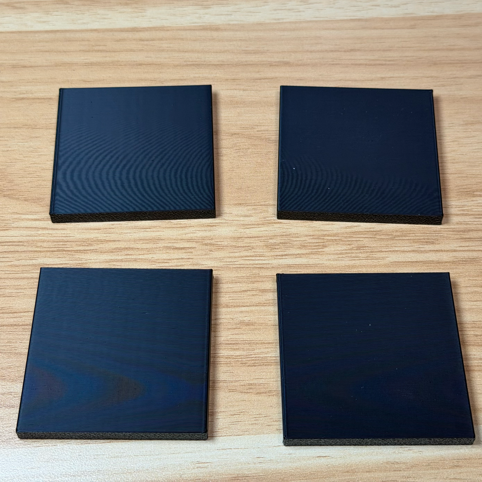 印刷した4枚のテストピース